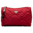 Prada Quilted Tessuto Pouch  Canvas Vanity Bag MV599 in good condition