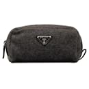 Prada Cotton Cosmetic Pouch  Cotton Vanity Bag in Excellent condition