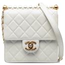 Chanel White Small Lambskin Chic Pearls Flap