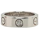 Cartier Silver 18K White Gold Diamond Love Ring