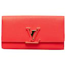 Portafoglio Louis Vuitton Capucines Taurillon Rosso