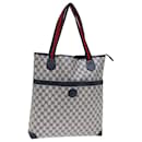 GUCCI GG Supreme Sherry Line Tote Bag PVC Navy Red Auth yk12029 - Gucci