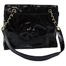 CHANEL Chain Shoulder Bag Patent leather Black CC Auth 71572 - Chanel