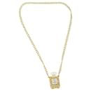 CHANEL Parfüm N�‹5 Halskette Metall Gold CC Auth bs13937 - Chanel