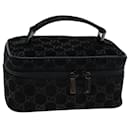 GUCCI GG Canvas Vanity Cosmetic Pouch Black 032 1956 0051 Auth yk12017 - Gucci