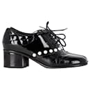 Chanel Pearl Oxfords in Black Patent Leather