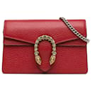 Gucci Red Super Mini Dionysus Leather Crossbody Bag