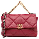 Chanel Red Large Lambskin 19 Flap