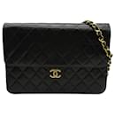 Chanel Black CC Quilted Lambskin Single Flap