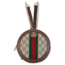 Gucci Brown Mini GG Supreme Round Ophidia Backpack