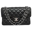 CHANEL CLASSIC PETIT PM TIMELESS HANDBAG A01113 IN BLACK LEATHER HAND BAG - Chanel