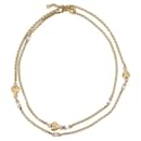 NEW CHANEL HEART AND PEARL LONG NECKLACE ABD083 110 GOLD METAL NECKLACE - Chanel