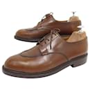 JM WESTON DEMI HUNTING SHOES 598 8E 42 LARGE DERBY IN BROWN LEATHER SHOES - JM Weston