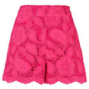 MAJE Short Lannick en broderie anglaise rose T34 ETAT NEUF - Maje