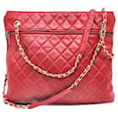Chanel Vintage Grand Shopping Shoulder Bag and Tote with Gold Hardware
