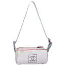 CHANEL Sports Line Shoulder Bag Enamel White CC Auth bs13943 - Chanel