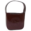 GUCCI Hand Bag Enamel Brown 007 2046 0249 Auth ep4150 - Gucci
