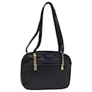 Christian Dior Shoulder Bag Leather Black Auth 73255