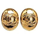 CC Oval Clip On Earrings - Chanel