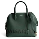 Balenciaga Balenciaga large Ville shoulder bag in green leather