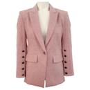 Veronica Beard Pink Wool Tweed Dickey Jacket - Autre Marque