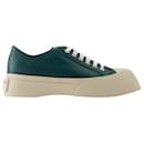 Lace Up Sneakers - Marni - Leather - Green