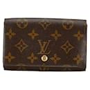 Portafoglio lungo in tela Louis Vuitton con monogramma Portafoglio lungo in tela M61730 in buone condizioni