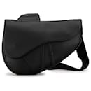 Dior Black Leather Saddle Crossbody Bag