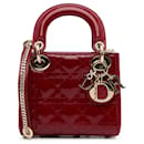 Dior Red Mini Patent Cannage Lady Dior