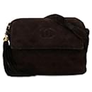 Chanel Quilted Suede Crossbody Bag Suede Crossbody Bag in Good condition