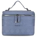 Dior Cannage D-Lite Vanity Case Canvas Vanity Bag in Excellent condition