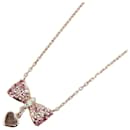 Other 10k Gold Diamond & Garnet Bow Pendant Necklace Metal Necklace in Excellent condition - & Other Stories