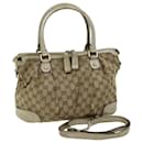 GUCCI GG Canvas Hand Bag 2way Beige 247902 Auth bs14043 - Gucci