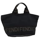 FENDI Hand Bag Canvas Black Auth yb555 - Fendi