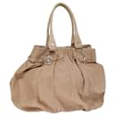CELINE Tote Bag Leather Beige Auth bs14031 - Céline