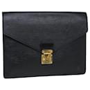 LOUIS VUITTON Epi Porte Documents Senateur Briefcase Black M54452 LV Auth ep4098 - Louis Vuitton