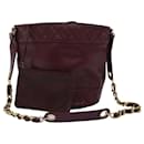 CHANEL Matelasse Chain Shoulder Bag Caviar Skin Red CC Auth bs13246 - Chanel