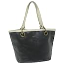 BURBERRY Blue Label Hand Bag Coated Canvas Black Auth bs11108 - Burberry