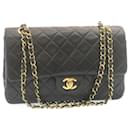 CHANEL Matelasse Chain Flap Classic Shoulder Bag Lamb Skin Black Auth 67485A - Chanel