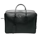 Prada Black Saffiano Leather Briefcase