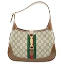 Gucci Brown Beige GG Canvas Small 1961 Jackie Hobo