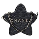 Chanel Black Quilted Logo Star Crossbody Bag