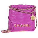 Mini sac hobo Chanel violet 22