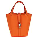 Hermes Orange Minium Picotin Lock 18 Tasche - Hermès