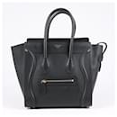 Celine Leather Micro Luggage Handbag in Black - Céline