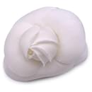 Pino de broche de camélia pequena flor de tecido branco camélia - Chanel
