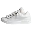 Weiße Leder-Sneaker mit dicker Spitze - Größe EU 40 - Dolce & Gabbana