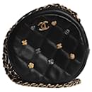 Black 2018-2019 Lucky Charms lambskin coin purse - Chanel