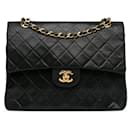 Chanel Black Medium Tall Classic Lambskin Double Flap