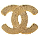 Chanel Gold CC Gold Plated Brooch